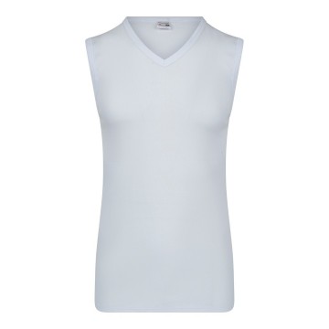 Beeren mouwloos shirt v hals wit 11 519 voorkant