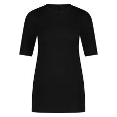 Dames t shirt hoge hals zwart 33 018