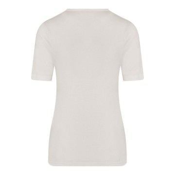 Dames thermo shirt korte mouw beeren wolwit 07 085 achterkant