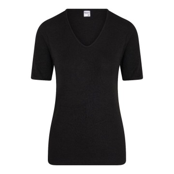 Dames thermo shirt korte mouw zwart beeren 07 085