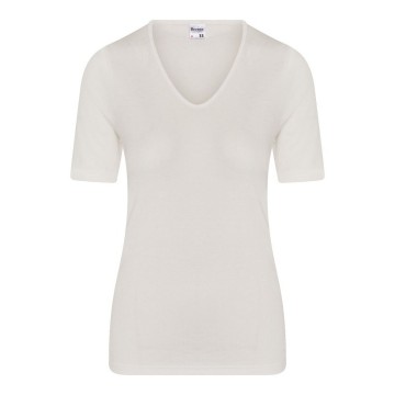 Dames thermo shsirt korte mouw wolwit beeren 07 085