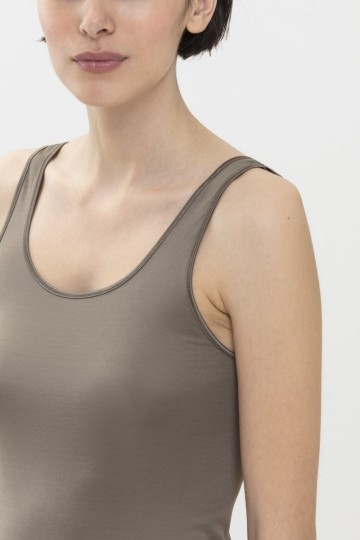 Dames top brede band mey 55204 artsy clay