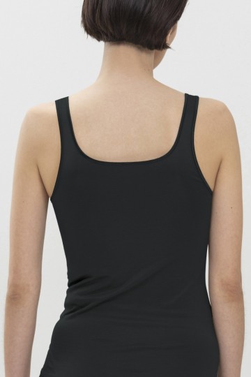 Dames top brede band mey 55204 zwart achterkant