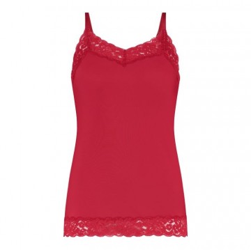 Ten cate spaghetti top met kant rood 31912