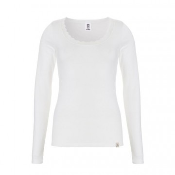 Thermo shirt dames lange mouw met kant ten cate snow white 30238