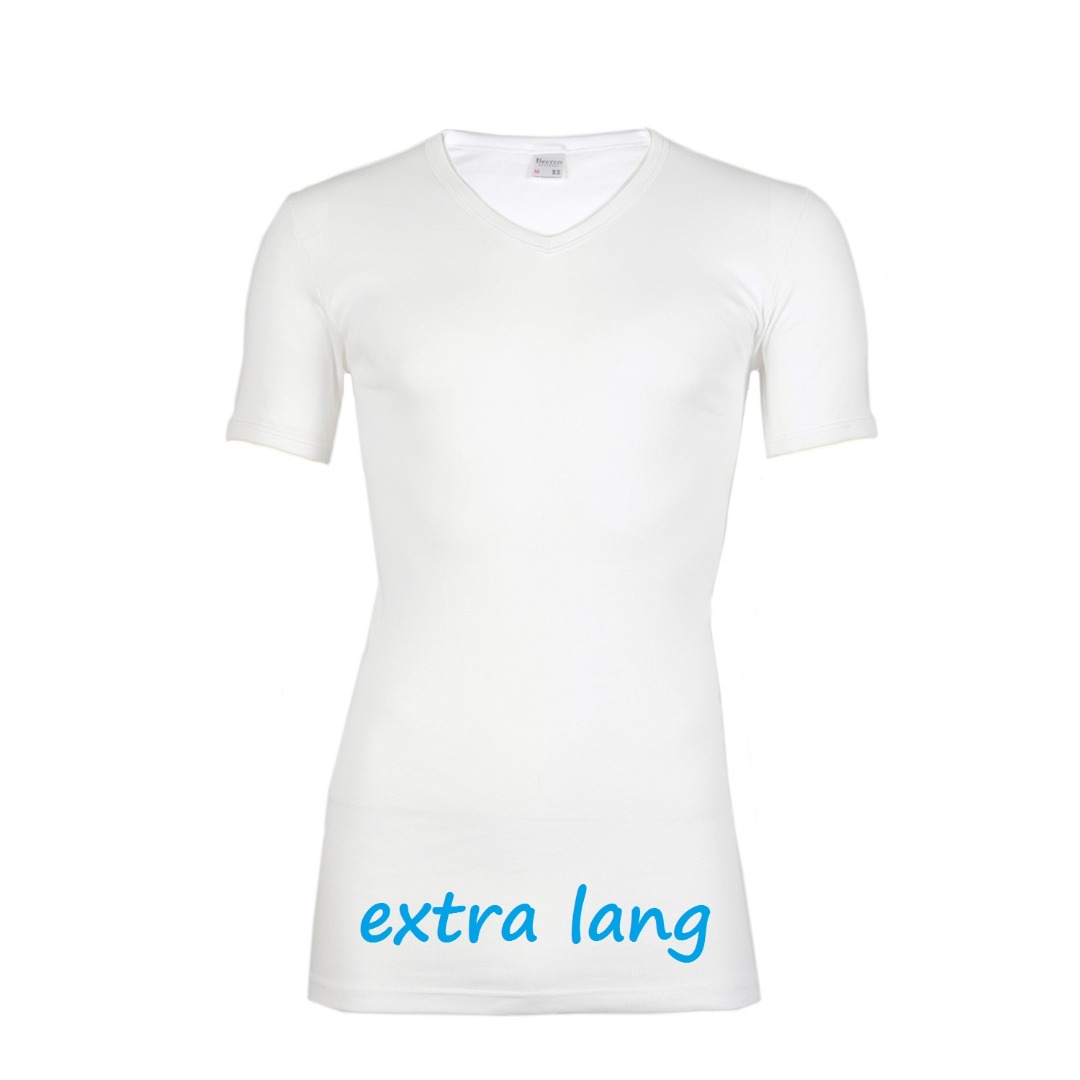 T-shirt extra lang V-hals - hemden en T-shirts - Bodygoed onderkleding nachtmode